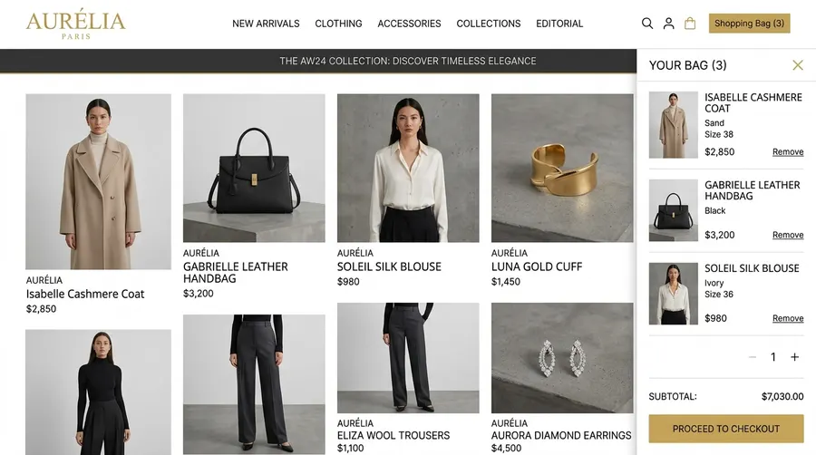 Website Bán Hàng Thời Trang Aurélia
