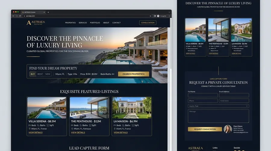 Landing Page Bất Động Sản Astraea